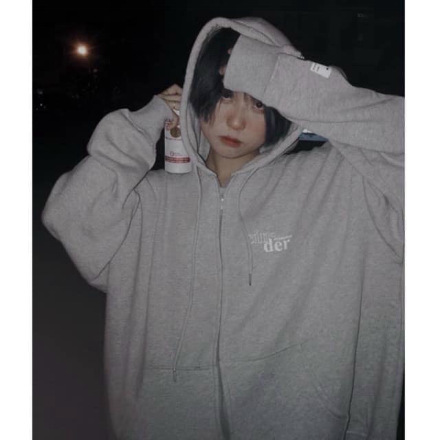 Áo Khoác Nữ , Áo Khoác Hoodie Nữ Dây Kéo  Họa Tiêt Cinder Fom Rộng tay Bồng Thời Trang Ulzzang hàn Quốc thoi trang shop