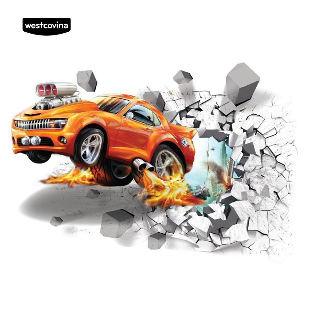 Miếng Dán Tường Trang Trí Hoạ Tiết Nghệ Thuật , Dễ Chùi Rửa