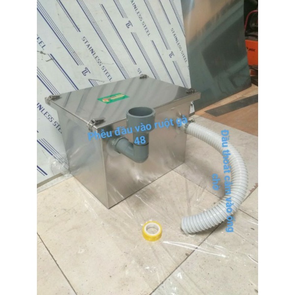 Bể Lọc Mỡ,  Tách Mỡ - Bẫy Mỡ 20 Lít, inox304  - Cơ Sở Sản Xuất Bình Minh 890