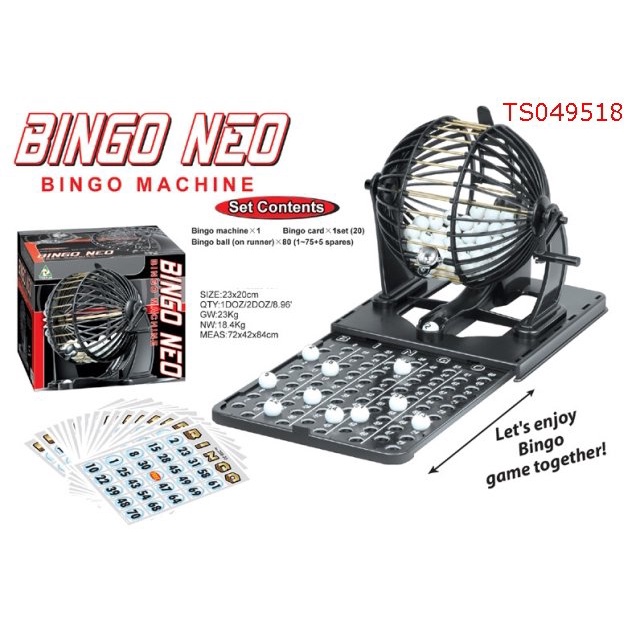 ĐỒ CHƠI LỒNG QUAY LÔ TÔ 80 SỐ LOẠI TO BINGO SIÊU HÓT 8023