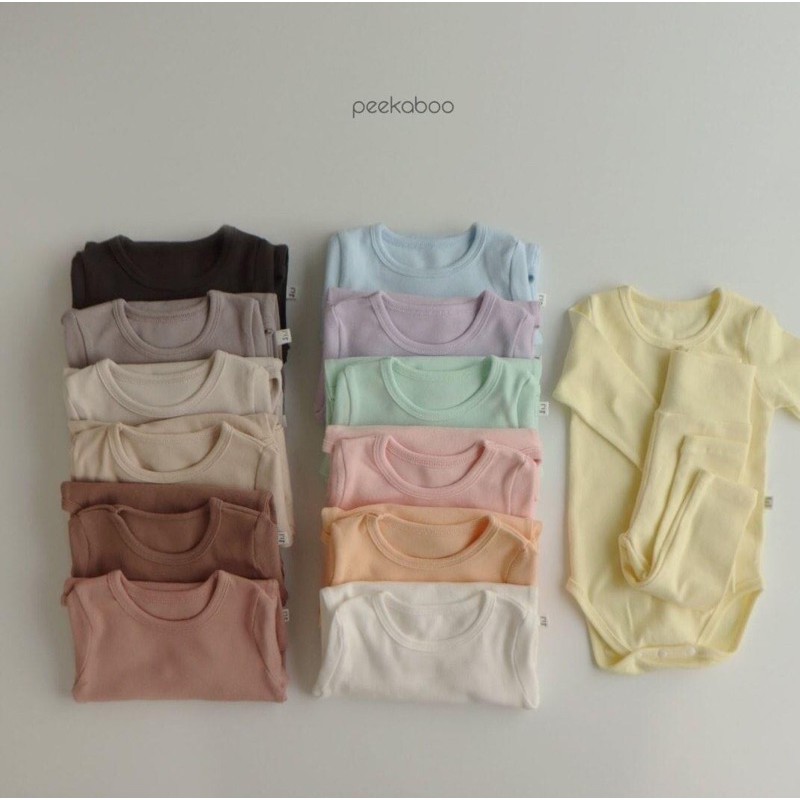Bộ rời/suit Bombom #peekaboo cho bé từ 3m-4y
