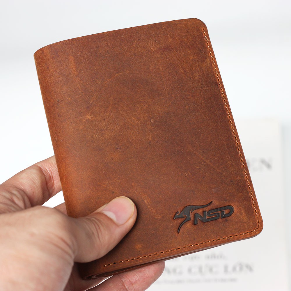 Ví Da Nam Đứng - Ví Da Bò Sáp Cao Cấp (VDSD_01)
