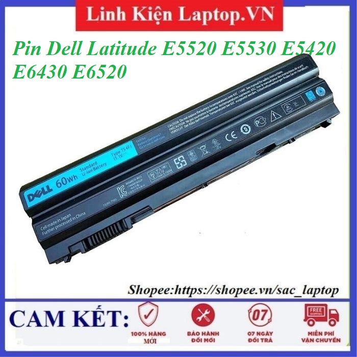 ⚡Pin laptop Dell Latitude E5520 E5530 E5420 E6430 E6520