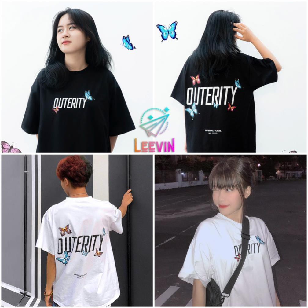 Áo Thun Unisex OUTERITY BUTTERFLY Form rộng nam nữ - Kiểu áo phông tay lỡ Ulzzang Nelly - Leevin Store ྇