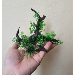 Cây nhựa trang trí bể cá: mẫu lũa nhựa