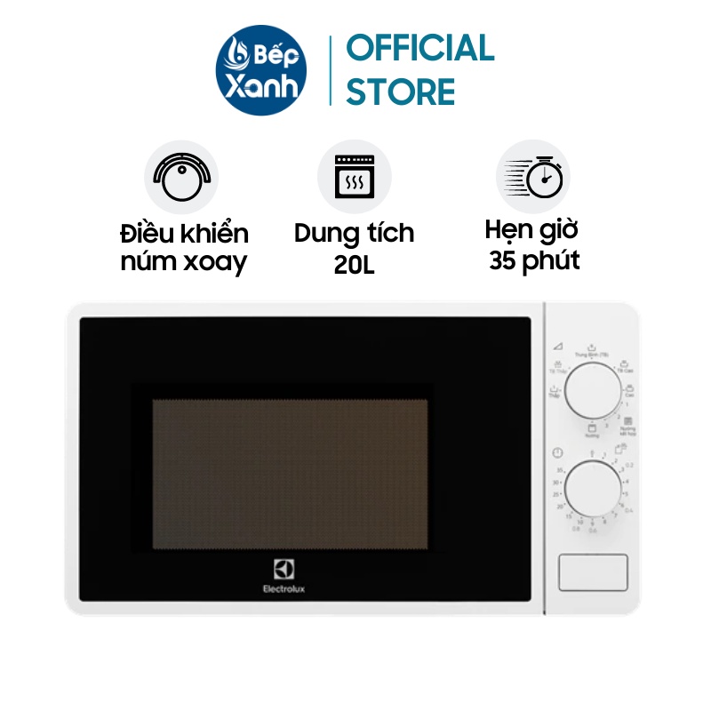 Lò Vi Sóng Có Nướng Electrolux EMG20K38GWP 20 lít - 5 Chế Độ Cài Đặt - Bảo Hành 24 Tháng - Hàng Chính Hãng