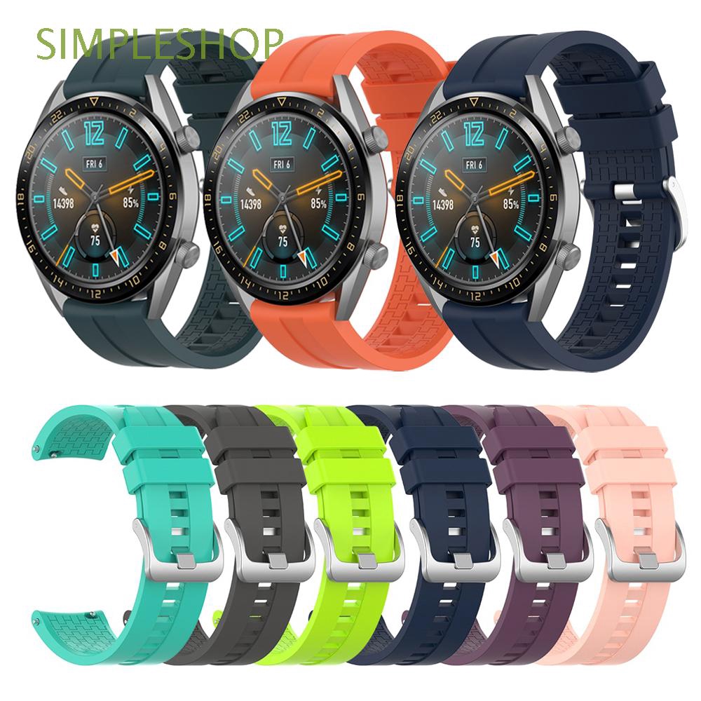 Dây đeo đồng hồ thể thao bằng silicone mềm thời trang cho Huawei Watch GT / Active / Honor Magic