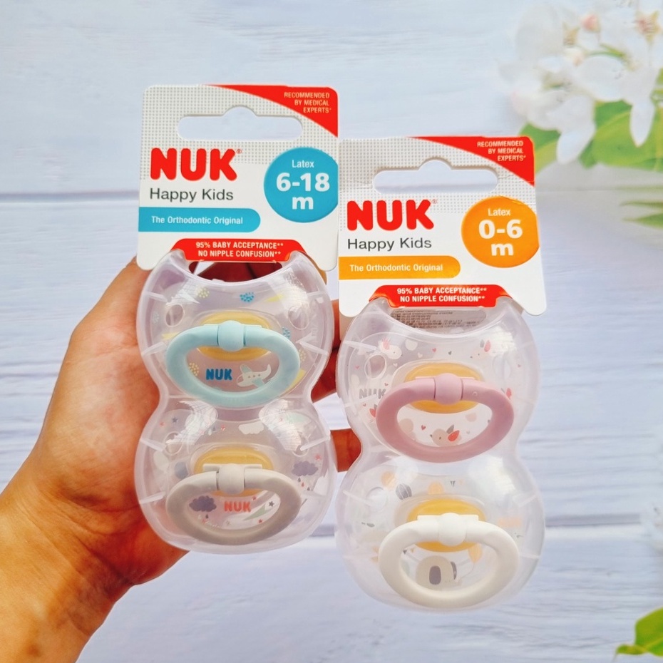 Bộ 2 Ti Giả NUK HappyKids Cao Su Siêu Mềm