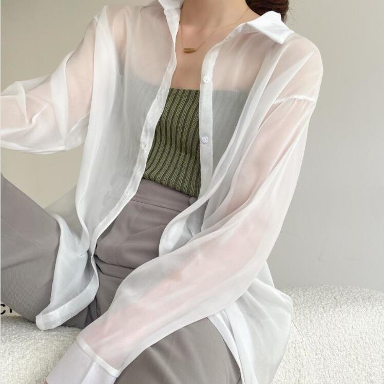 Jiashucheng Áo Khoác Cardigan Mỏng Chống Nắng Dáng Dài Phong Cách Phương Tây Thời Trang Mùa Hè Cho Nữ