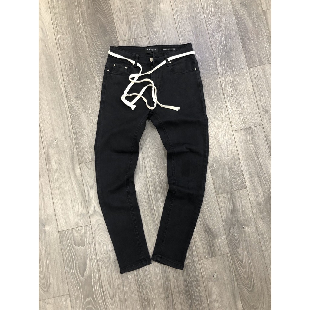 Quần Jean đen trơn slimfit - PACSUN