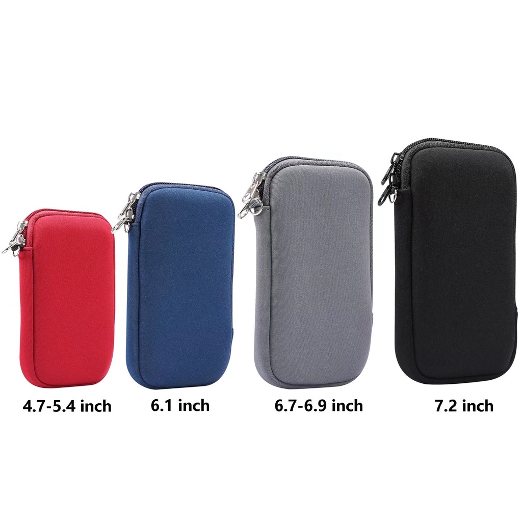 ◈┋◑Túi Đựng Điện Thoại Bằng Vải Nylon Co Giãn Có Khóa Kéo Cho Hoạt Động Ngoài Trời