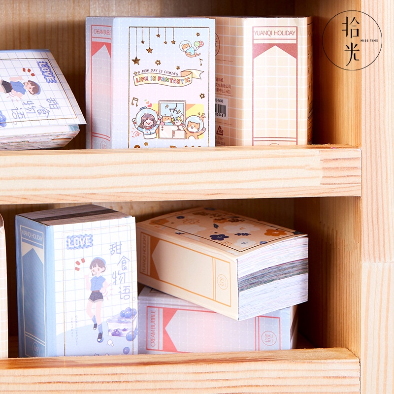 Set 200 miếng dán trang trí sổ tay/nhật ký/nhật ký hình hoa nở DIY