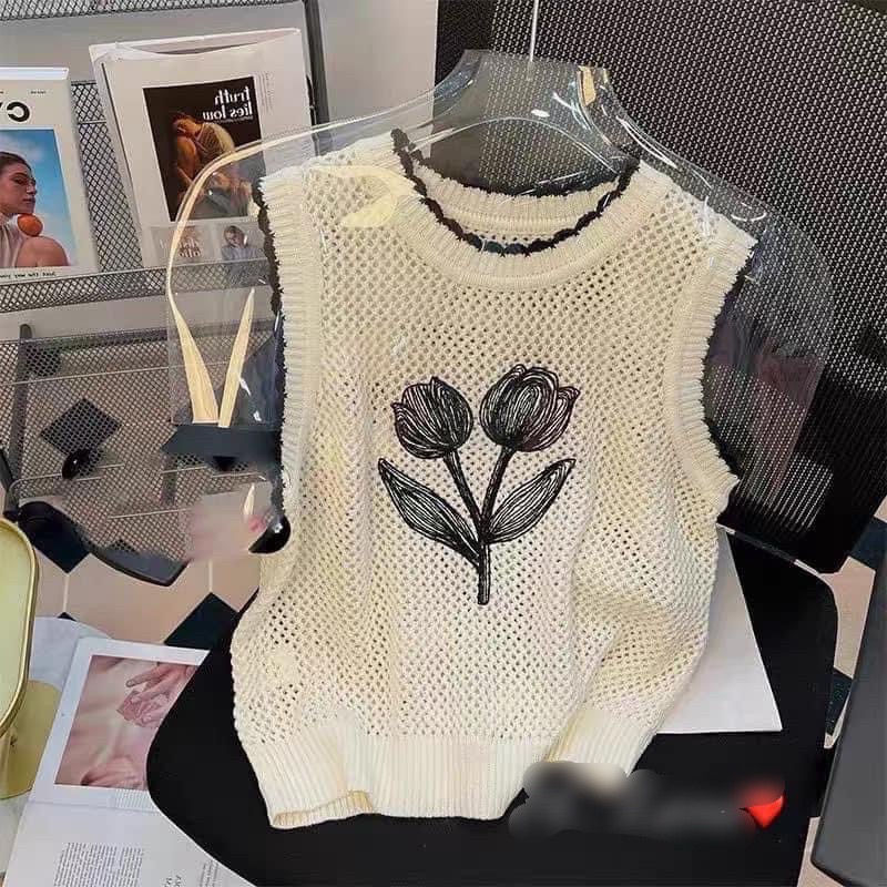 ÁO LEN LƯỚI 3 LỖ HÌNH HOA