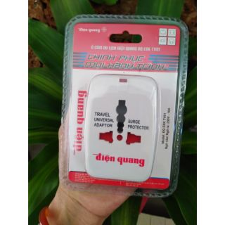 [Hàng chính hãng] Ổ cắm chuyển du lịch quốc tế đa năng Điện quang ĐQ ESK TV01