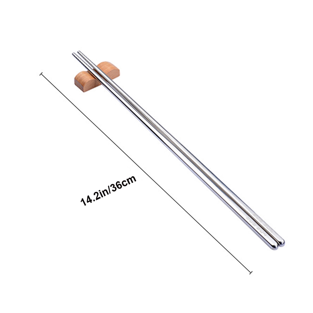 1 đôi đũa ăn bằng thép không gỉ dài 36cm