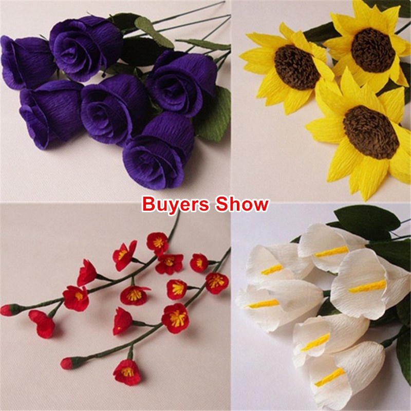 Set 50*250cm Giấy Nhúng In Hình Hoa Gấp Origami Trang Trí Tiệc