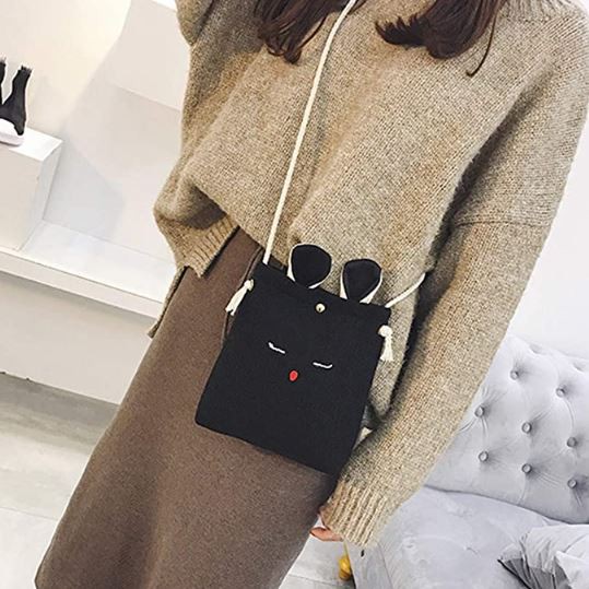 Túi vải ulzzang tai thỏ đeo chéo X08 | BigBuy360 - bigbuy360.vn