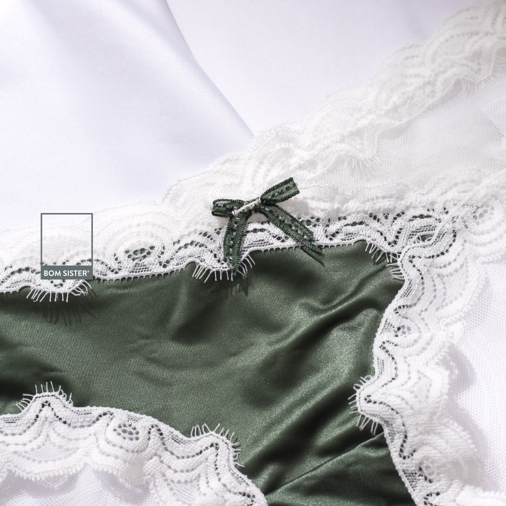 [Mã FARSBR99A giảm 10% đơn 99K] Quần lót thun lạnh phối lưới viền ren đính nơ BOM SISTER Q4525 | BigBuy360 - bigbuy360.vn