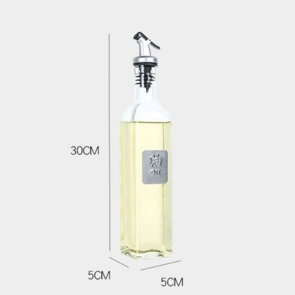 Chai Đựng Gia Vị Thủy Tinh Thân Vuông Có Vòi Rót Bấm Tay Dung tích từ 150ML đến 500ML Trong Nhà Bếp | BigBuy360 - bigbuy360.vn