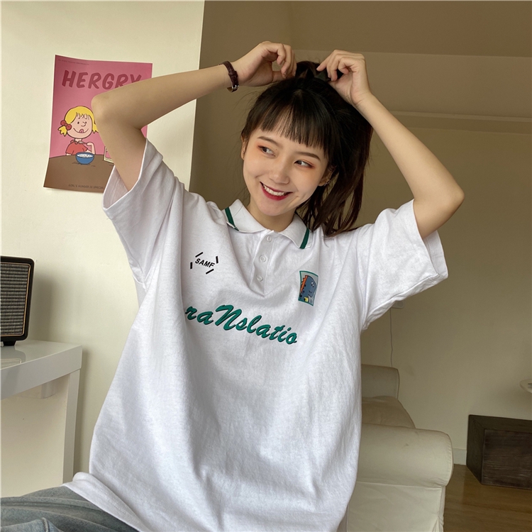 Áo Thun Polo Ngắn Tay Phong Cách Hàn Quốc Năng Động Trẻ Trung Dành Cho Nữ | BigBuy360 - bigbuy360.vn