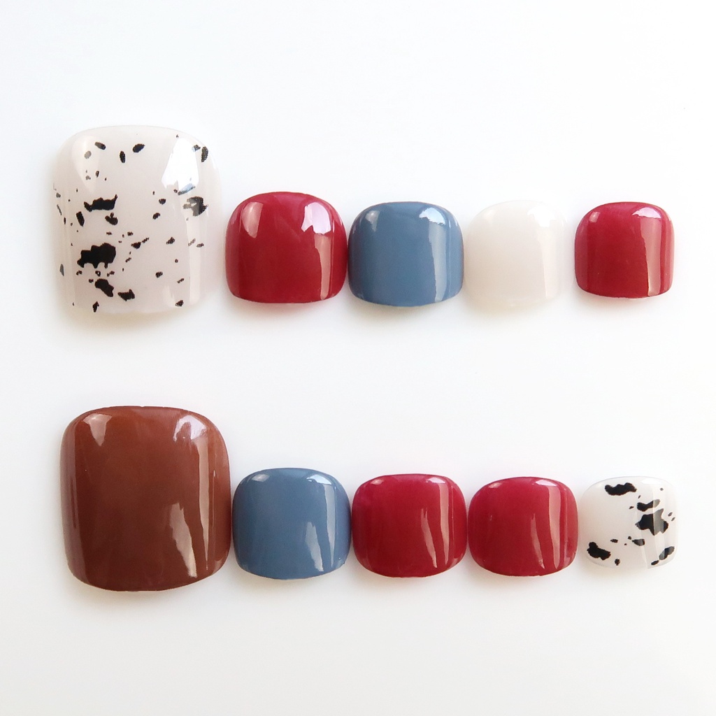 Móng chân giả nhiều màu sắc, nailbox J135 cá tính
