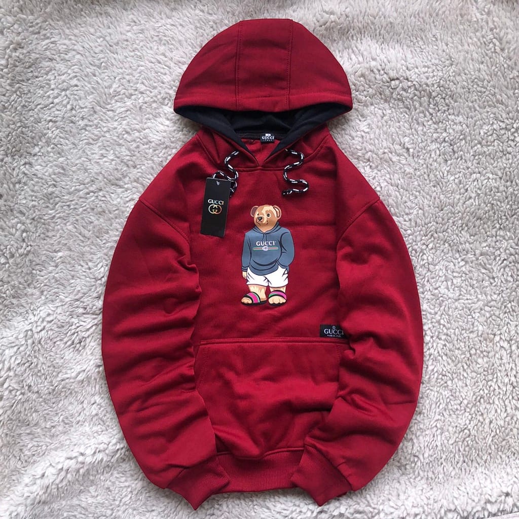 Áo Khoác HOODIE GUCCI Chính Hãng In Họa Tiết Gấu Cao Cấp Cho Nam Và Nữ
