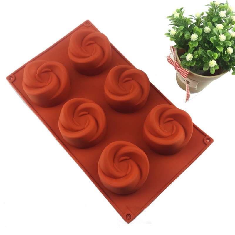 Khuôn Silicone Tạo Hình Hoa Hồng 3D Trang Trí Bánh
