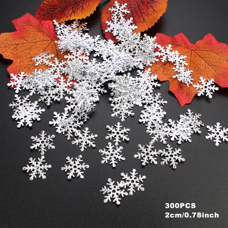 200/300 bông tuyết giả dùng trang trí Giáng Sinh