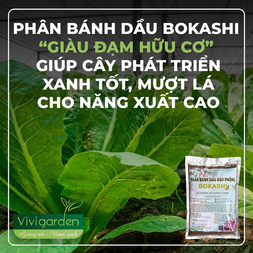 Túi 1kg phân Bánh Dầu Đậu Phộng Neem BOKASHI giàu dinh dưỡng, cải tạo đất và phòng bệnh hiệu quả