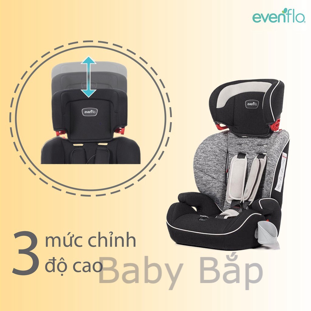 Ghế ngồi ô tô trẻ em Evenflo Sutton Comfy dành cho bé 9 tháng đến 12 tuổi