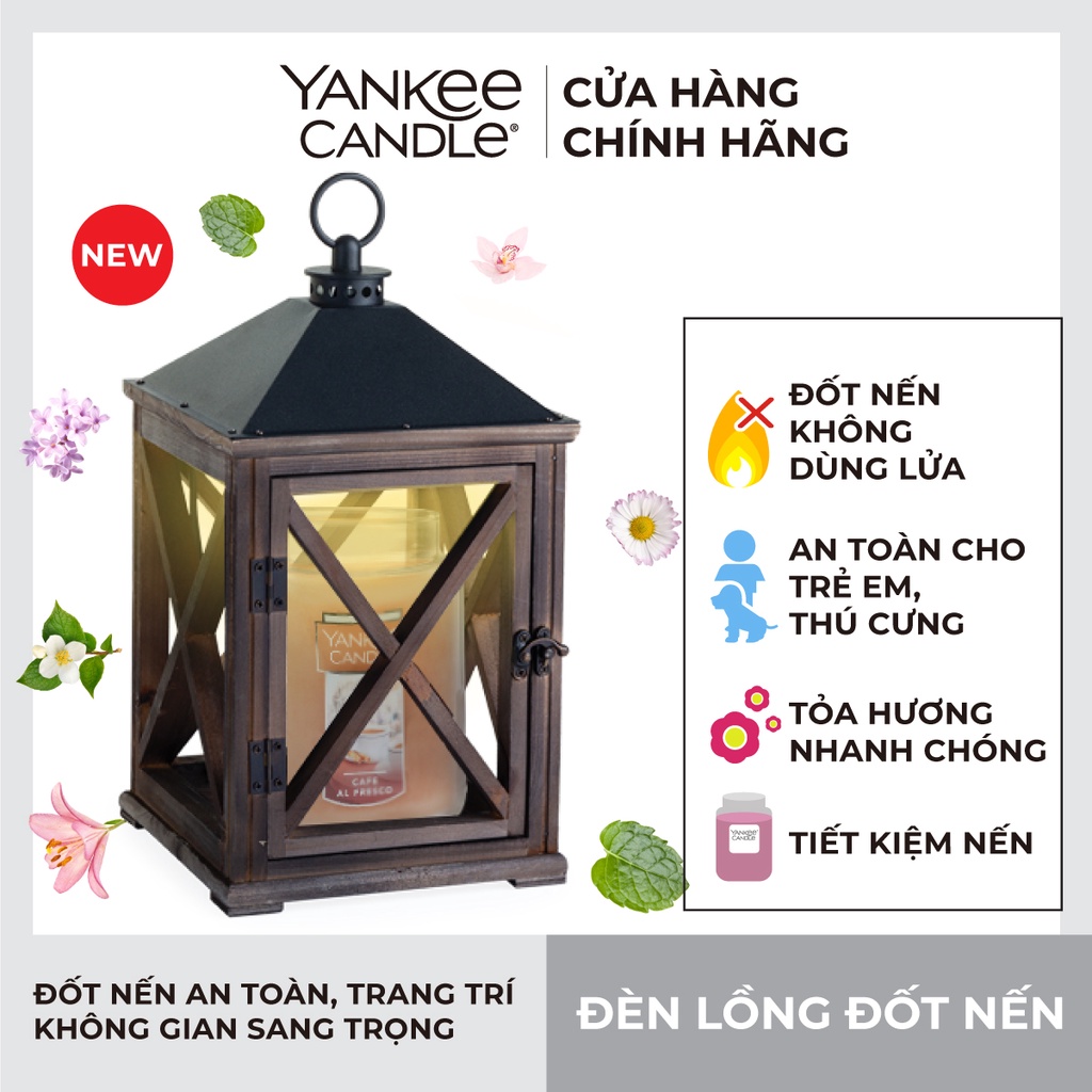 Đèn Lồng Gỗ Đốt Nến Yankee Candle - Weathered Espresso