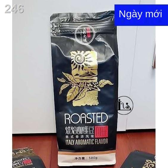 【HOT】3 catties! Cà phê hạt espresso cao cấp có thể mới xay bột đen Vân Nam pha cô đặc không đường 1kg + 0,5