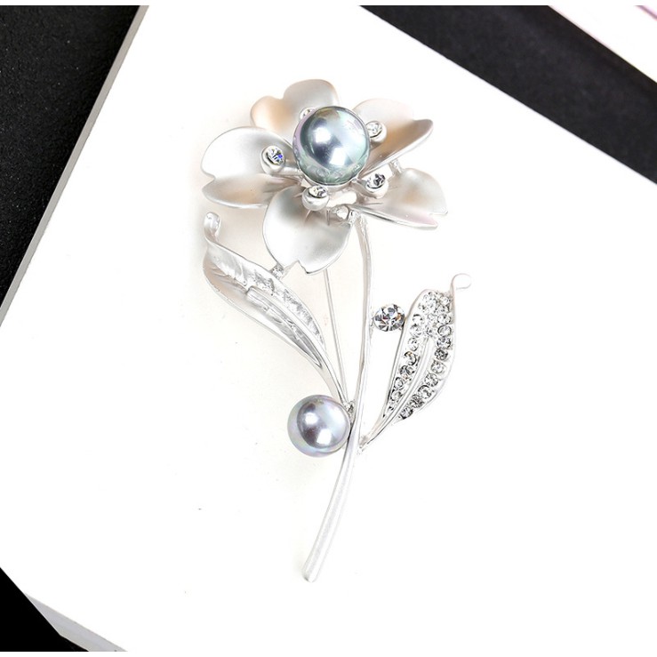 Trâm cài áo hình hoa 3D đính đá sang trọng GC176