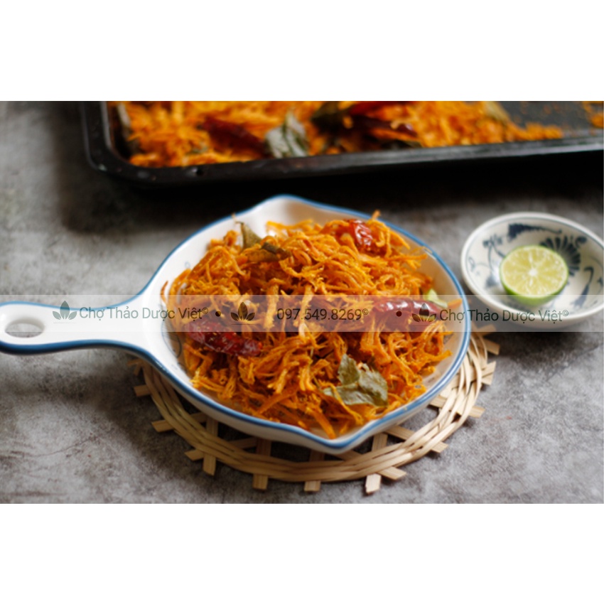 Khô gà lá chanh xé cay 300g ( Gà khô ăn vặt thơm ngon) - Chợ Thảo Dược Việt