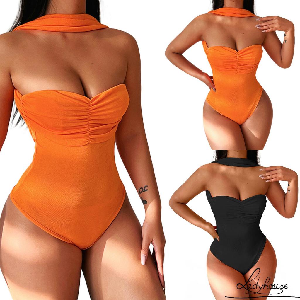 Ld- Bộ Áo Liền Quần Không Tay Màu Trơn Thời Trang Mùa Hè Dành Cho Nữ Size S/M/L | BigBuy360 - bigbuy360.vn