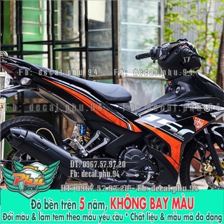 Tem rời ex 150 y15zr đen cam mới -1