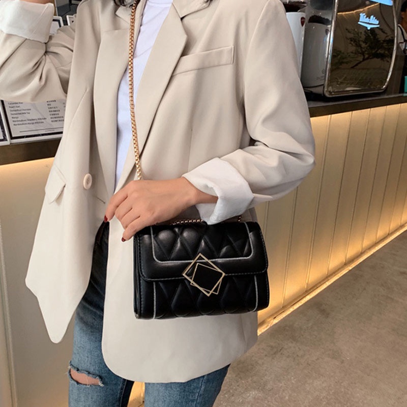 Túi Đeo Chéo Dây Xích Hình Thoi Nhỏ Dễ Phối Đồ Thời Trang Cho Nữ