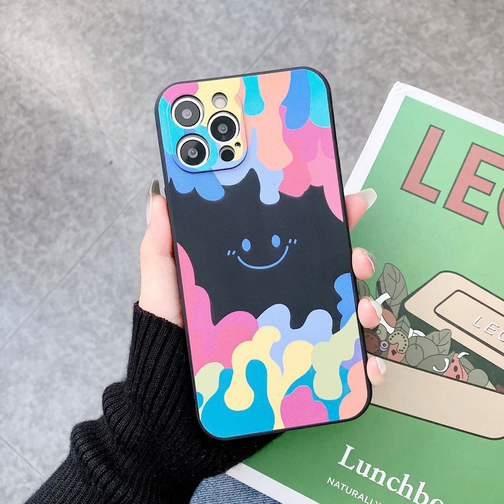 Ốp Lưng Iphone 7 Plus/8 Plus/xs/xs Max/XR/11pro/11 promax/12 mini/12 pro/12 PMax, Loang Sơn, Mặt Cười GCIP07 | GuCase