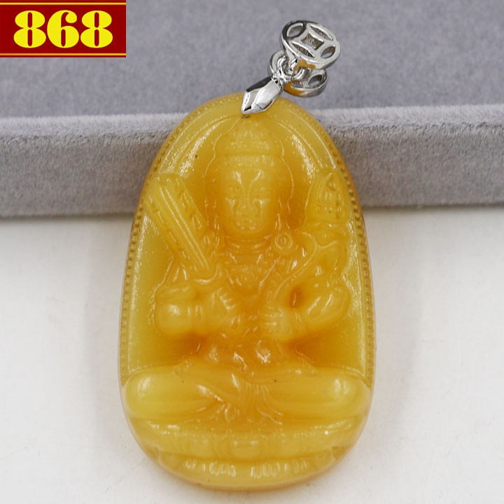 Mặt dây chuyền Phật Hư Không Tạng Bồ Tát 4.3 cm vàng