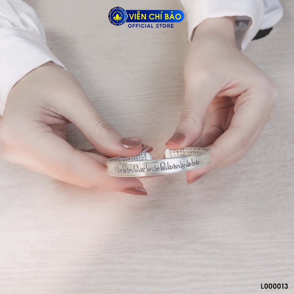 Lắc tay bạc nữ Lục tự chữ phạn chất liệu bạc Thái thời trang phụ kiện trang sức nữ Viễn Chí Bảo L000013