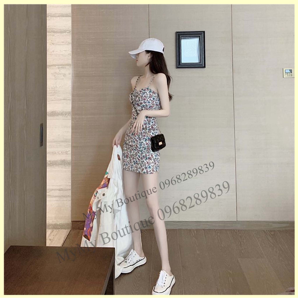 Váy Body 2 Dây Hoa Nhí, Đầm Body Hở Lưng, Váy Ôm Body 2 Dây | BigBuy360 - bigbuy360.vn