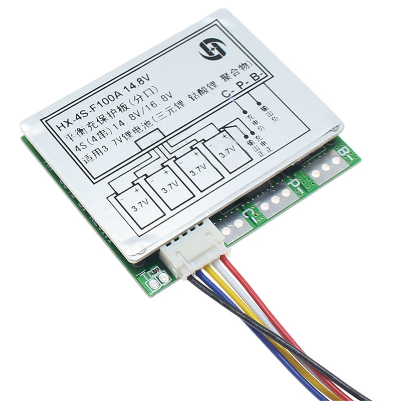 4S 12,8V 14,8V Pin Lithium LiFePO4 Lithium Iron Phosphate Bảo vệ Board với Cổng chia Balance 100A