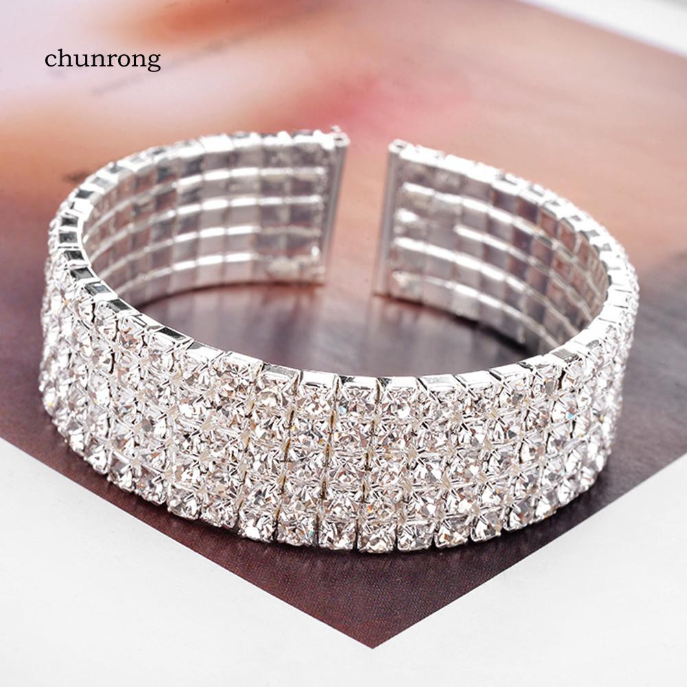 Vòng Đeo Tay 5 LớP ĐíNh Kim Cương Giả LấP LáNh ThờI Trang Cho Nữ