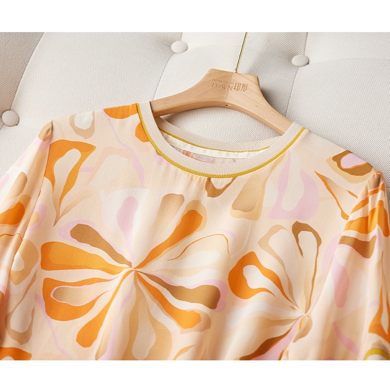 Áo Thun Tay Lỡ Vải Lụa satin In Hình Quả Dâu Tằm Thời Trang Hàn Quốc Thanh Lịch Dành Cho Bạn Nữ