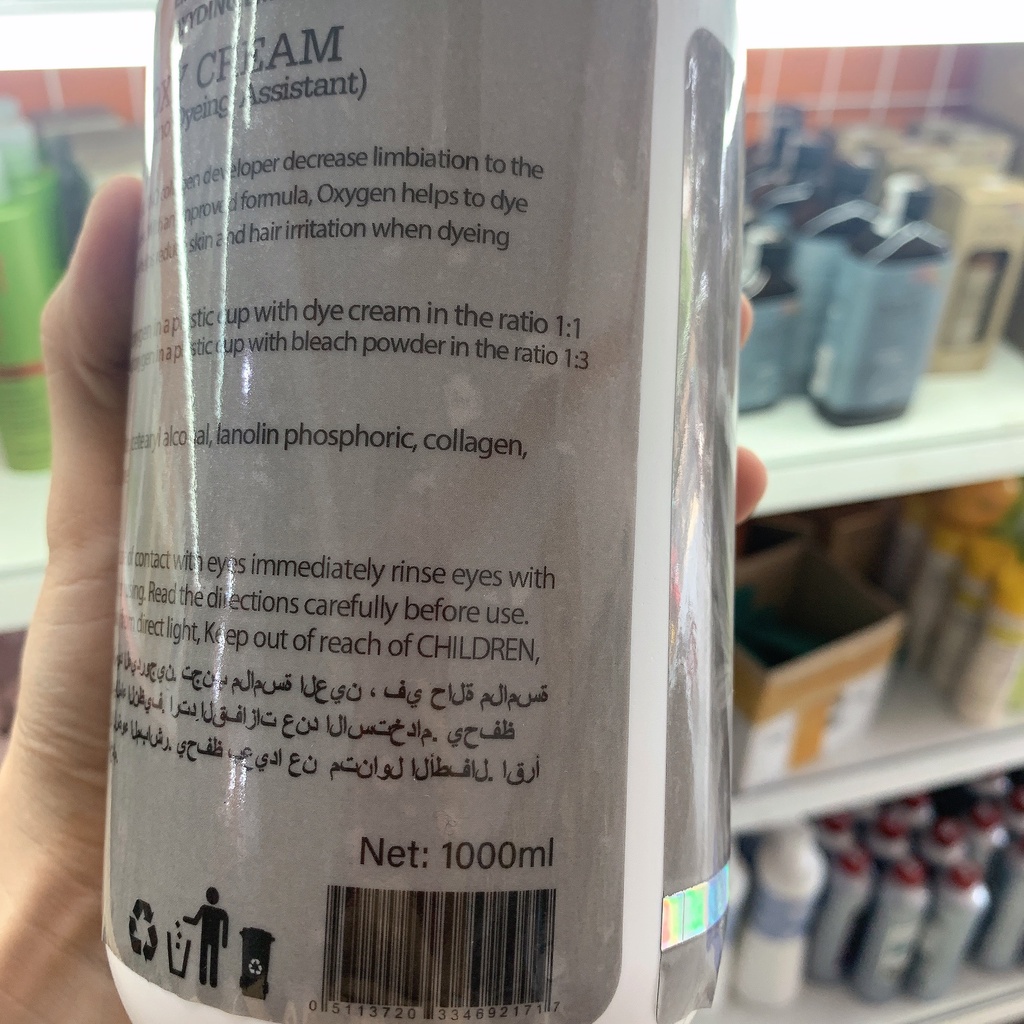 KEM OXY TRỢ NHUỘM CAO CẤP MILANO ITALY 1000ML