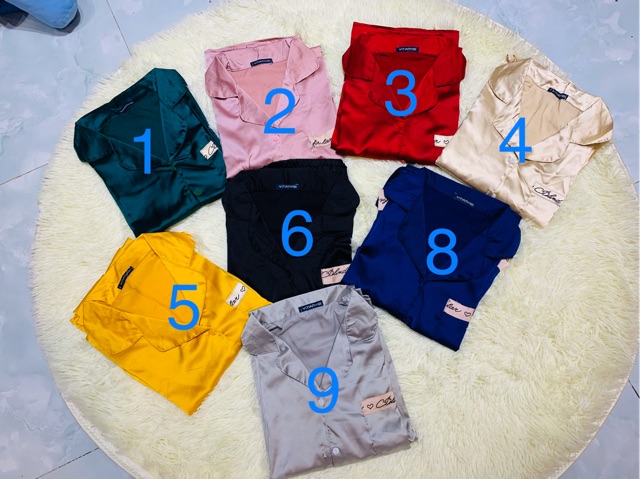 Bộ lụa quần dài viền chữ | BigBuy360 - bigbuy360.vn