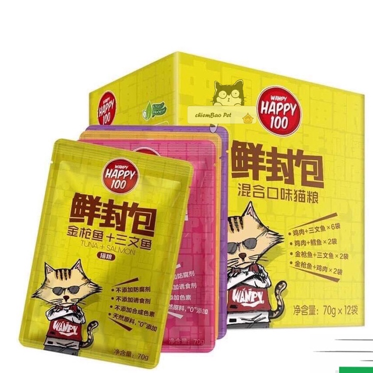 pate wanpy happy 100 cho mèo chó