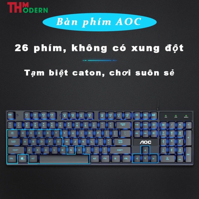 Bàn Phím Kèm Chuột Giả Cơ Có Dây Gaming Tích Hợp Đèn Led, Ánh Sáng Rực Rỡ Dùng Cho Laptop Và PC