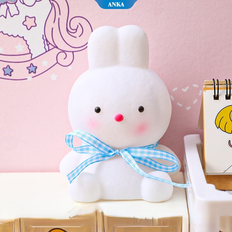 Con thỏ nhỏ dễ thương đèn ngủ cô gái dễ thương net màu đỏ trang trí phòng ngủ ánh sáng bầu không khí ánh sáng sinh viên ký túc xá chiếu sáng cạnh giường ngủ