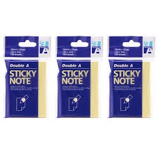 Tập 100 tờ giấy note, giấy ghi chú các cỡ 3x2, 3x3, 3x4, 3x5
